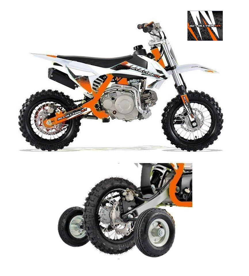 50cc Junior FL Revoluiton MX bike & FREE training wheels KTM ORANGE