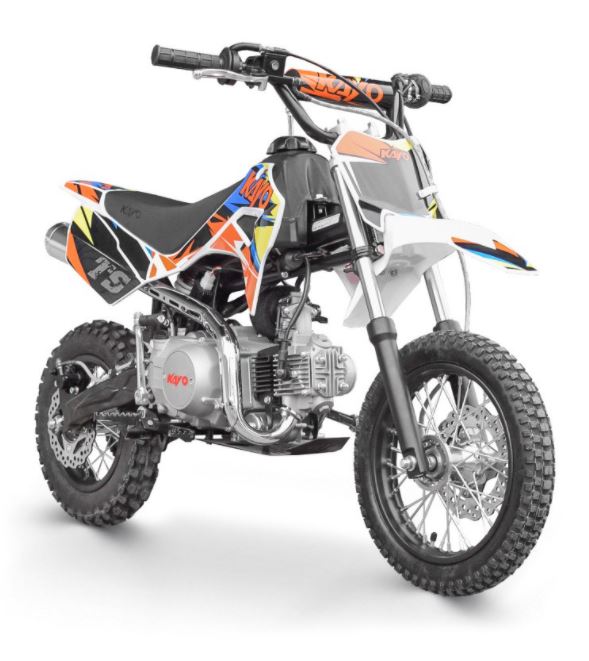 90cc Kayo Electric & Kick Start Dirt Bike Fluro