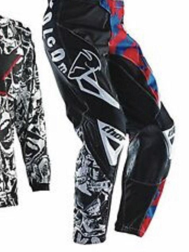 THOR VOLCOM RACING MX BMX pants youth kids boys girls blue red white black Size 20" (4) SALE