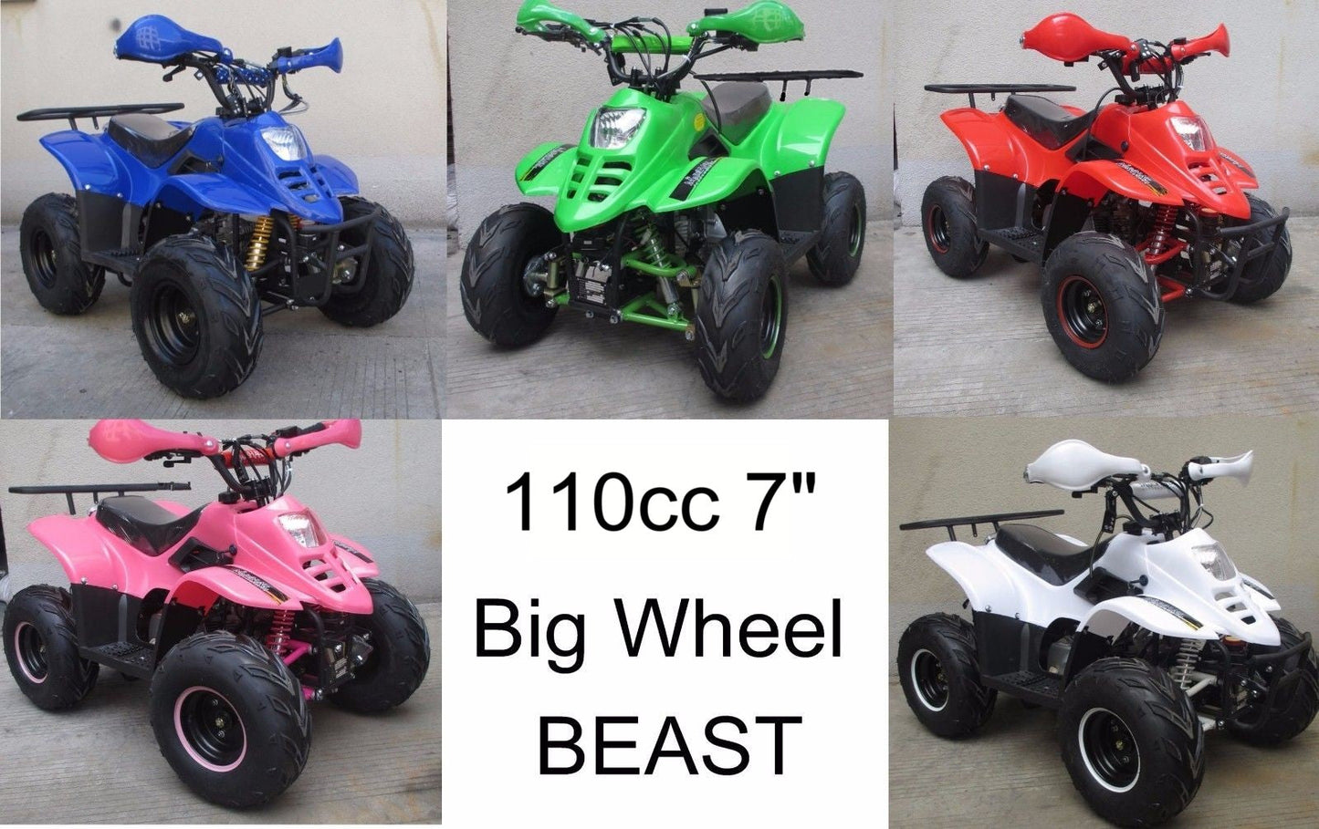 110cc Beast Marshall ATV QUAD Blue