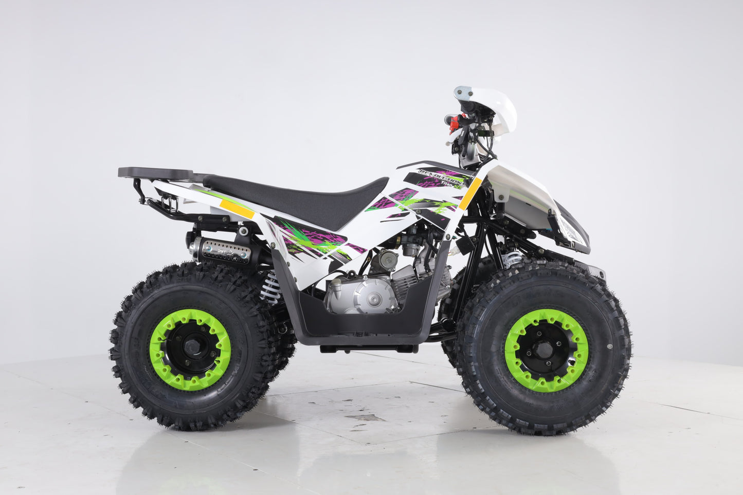 125cc Titan Revolution MX ATV Quad PURPLE / GREEN