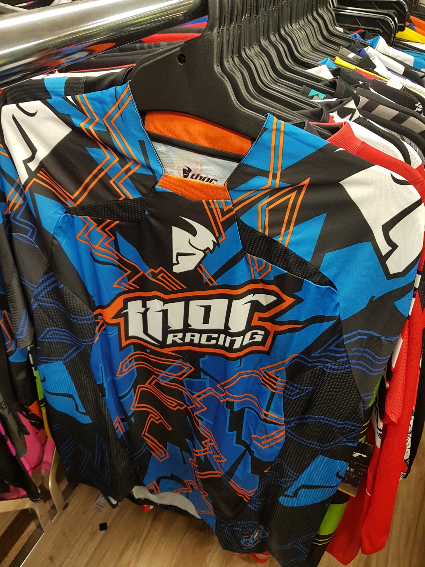 THOR RACING Adult Offroad Jersey - SALE - Size Mens Medium - Blue Orange Black White