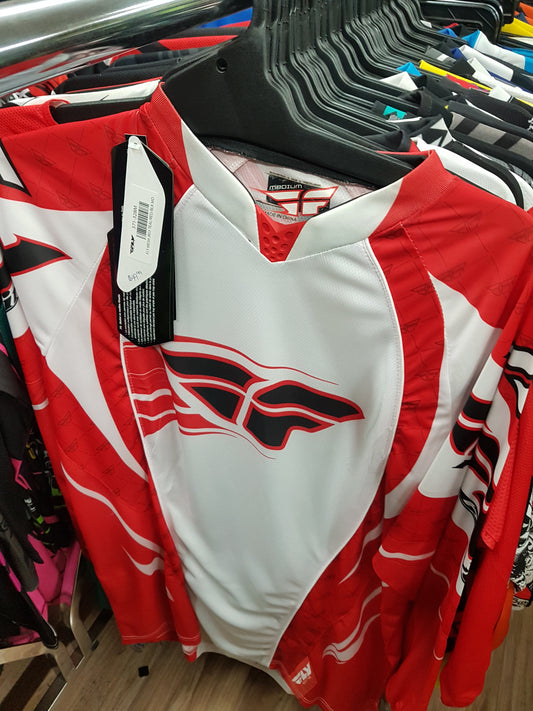 FLY RACING Adult Offroad Jersey - SALE - Size Mens Medium - Black Red White