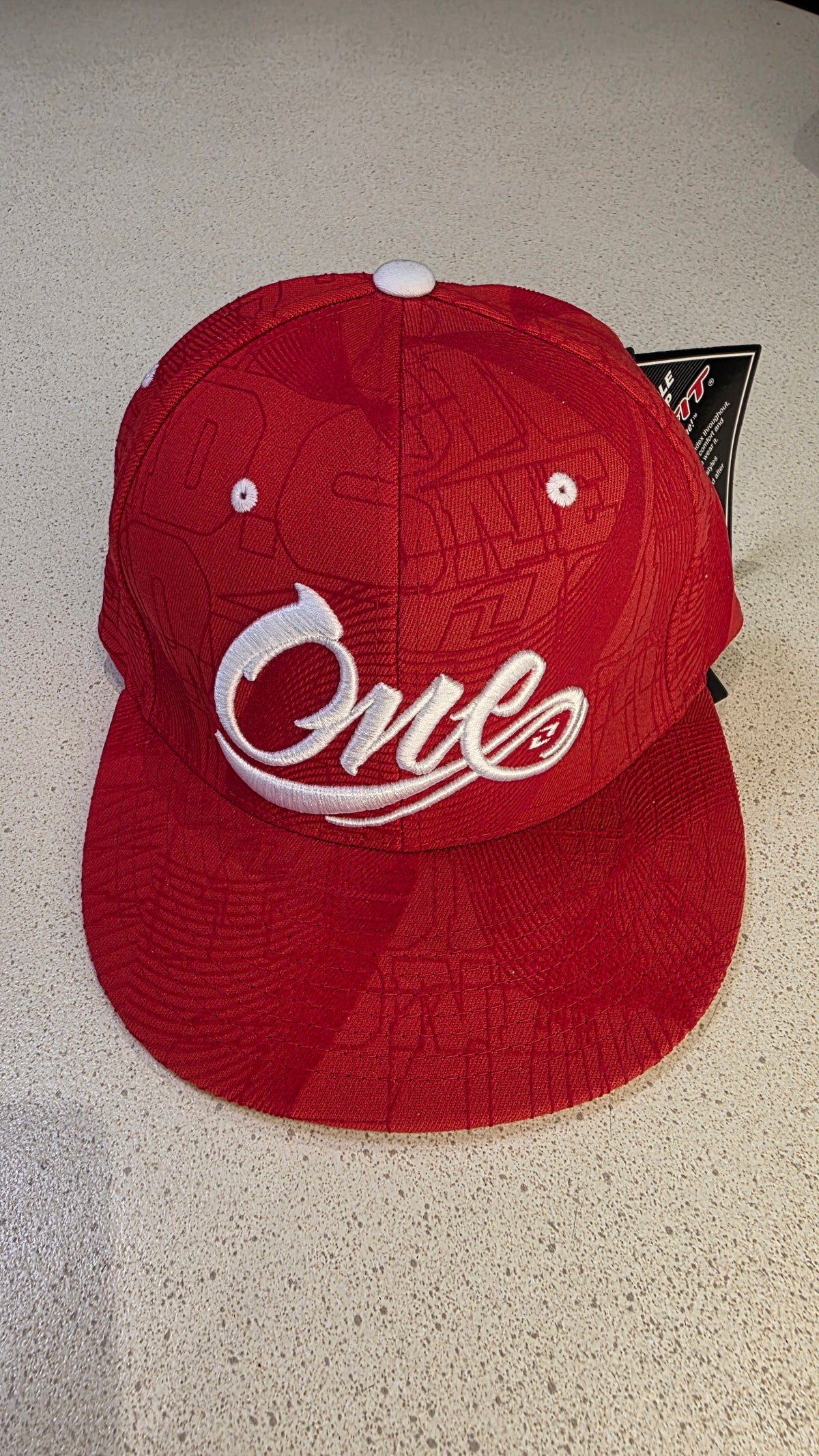 One Industries red white mens hat size S/M