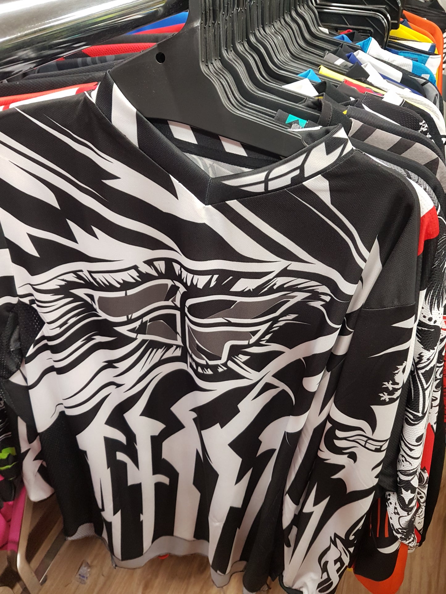 FLY RACING Adult Offroad Jersey - SALE - Size Mens Medium - Black White