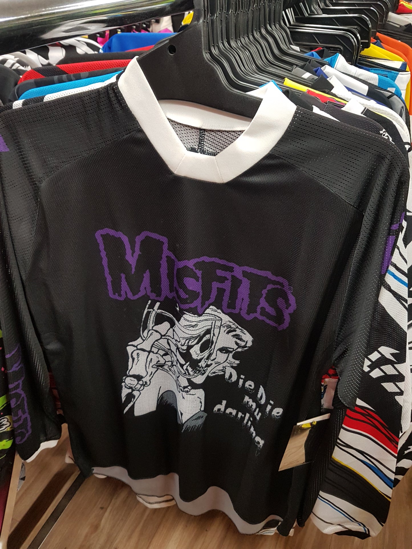 MISFITS ONE INDUSTRIES Adult Offroad Jersey - SALE - Size Mens Medium - Black purple white