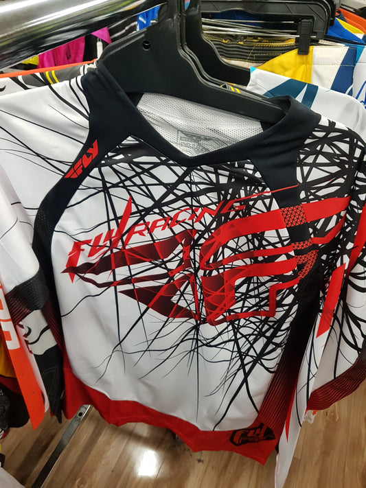 FLY RACING Adult Offroad Jersey - SALE - Size Mens Large - Red Black White