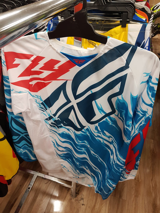 FLY RACING Adult Offroad Jersey - SALE - Size Mens Large - Blue Red White