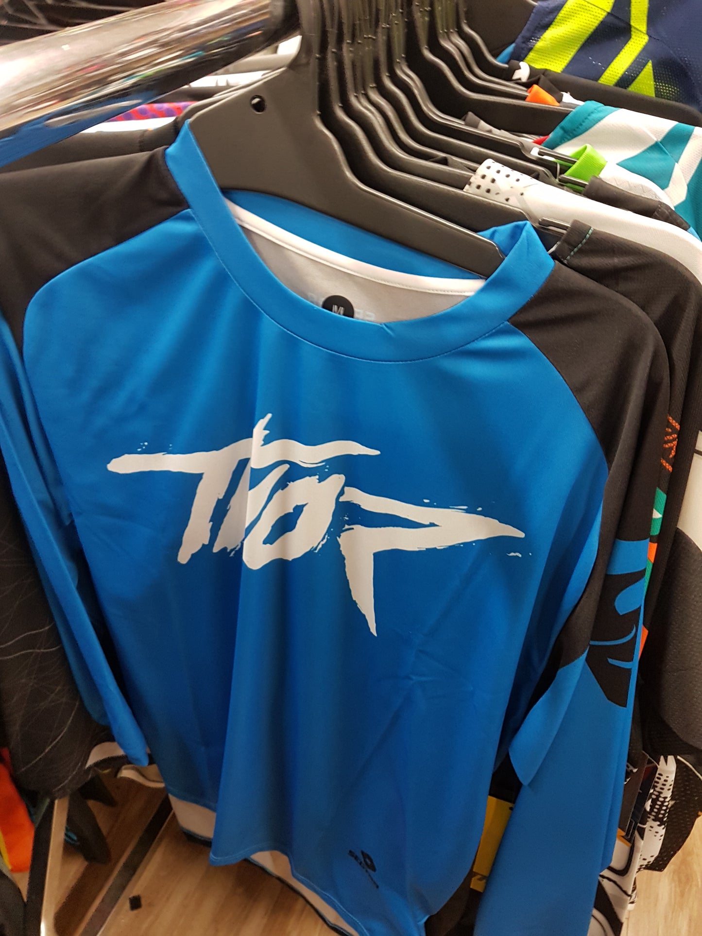 THOR RACING Adult Offroad Jersey - SALE - Size Mens Medium - Blue Black White