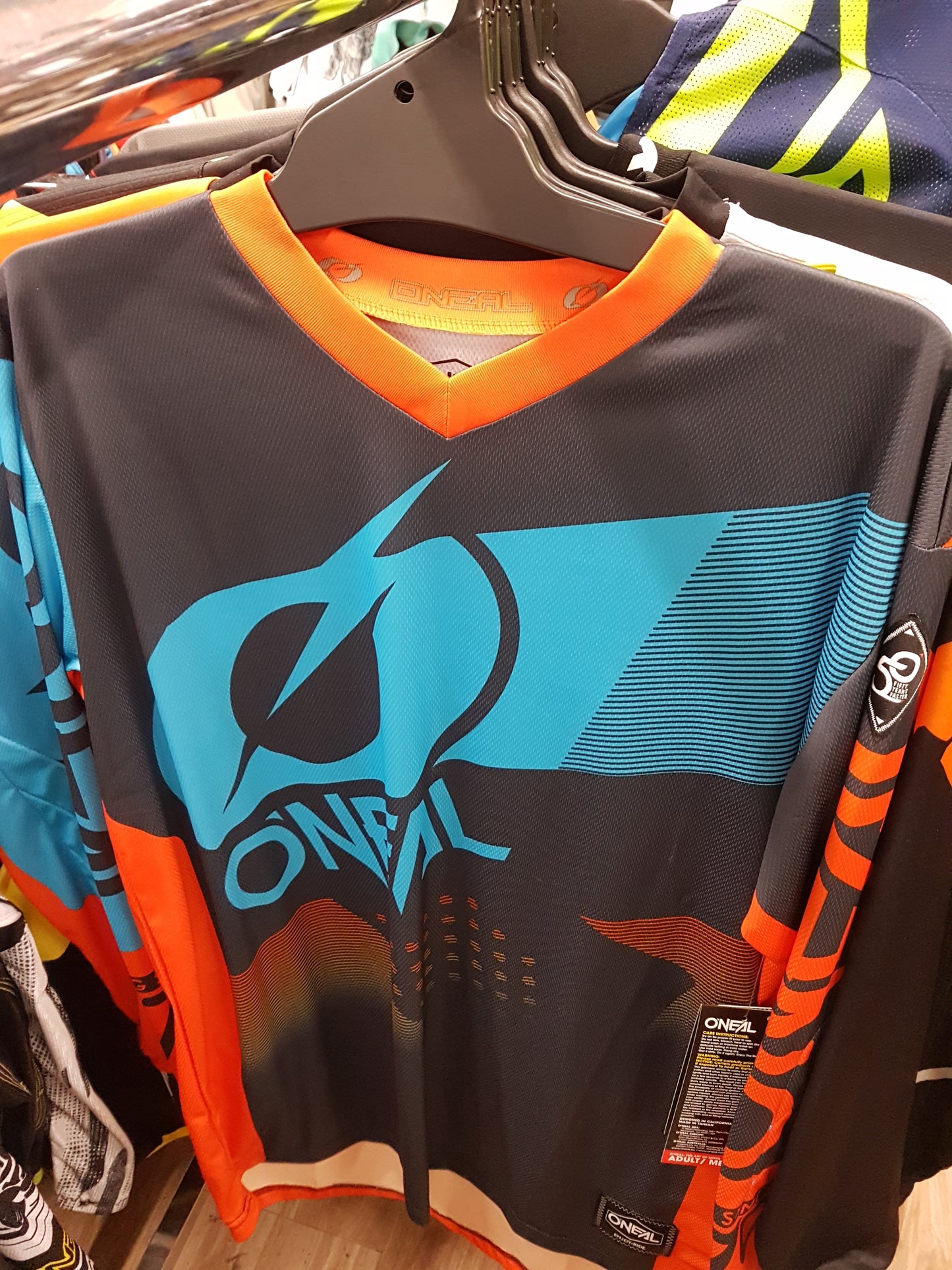 ONEAL RACING Adult Offroad Jersey - SALE - Size Mens Medium - Blue Cyan Orange Black