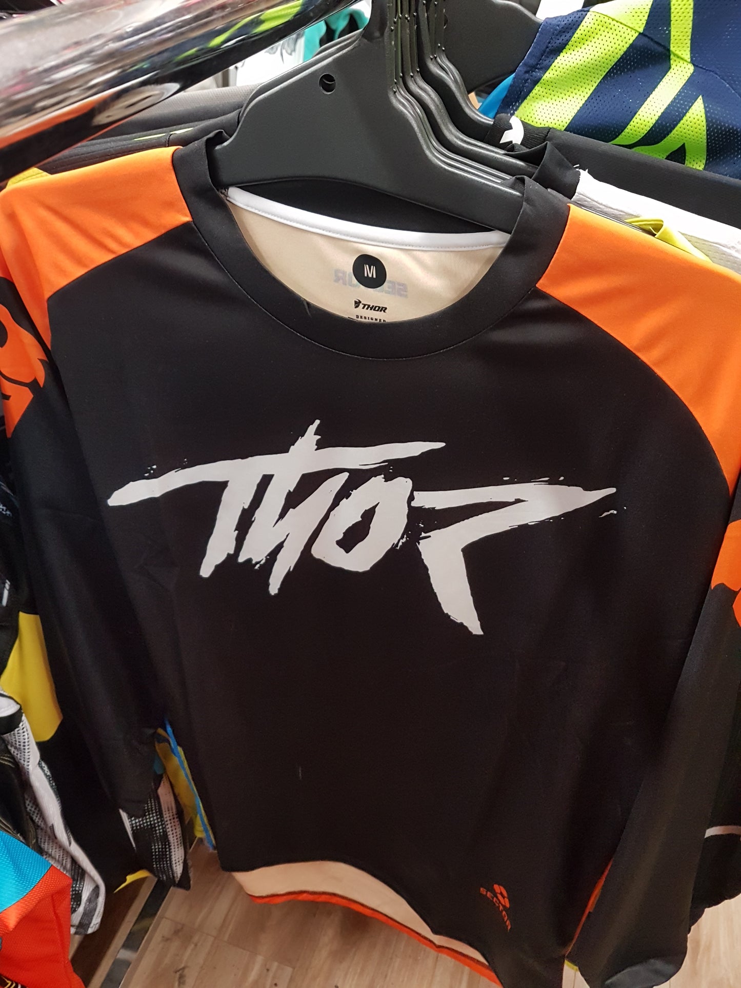 THOR RACING Adult Offroad Jersey - SALE - Size Mens Medium - Black White Orange