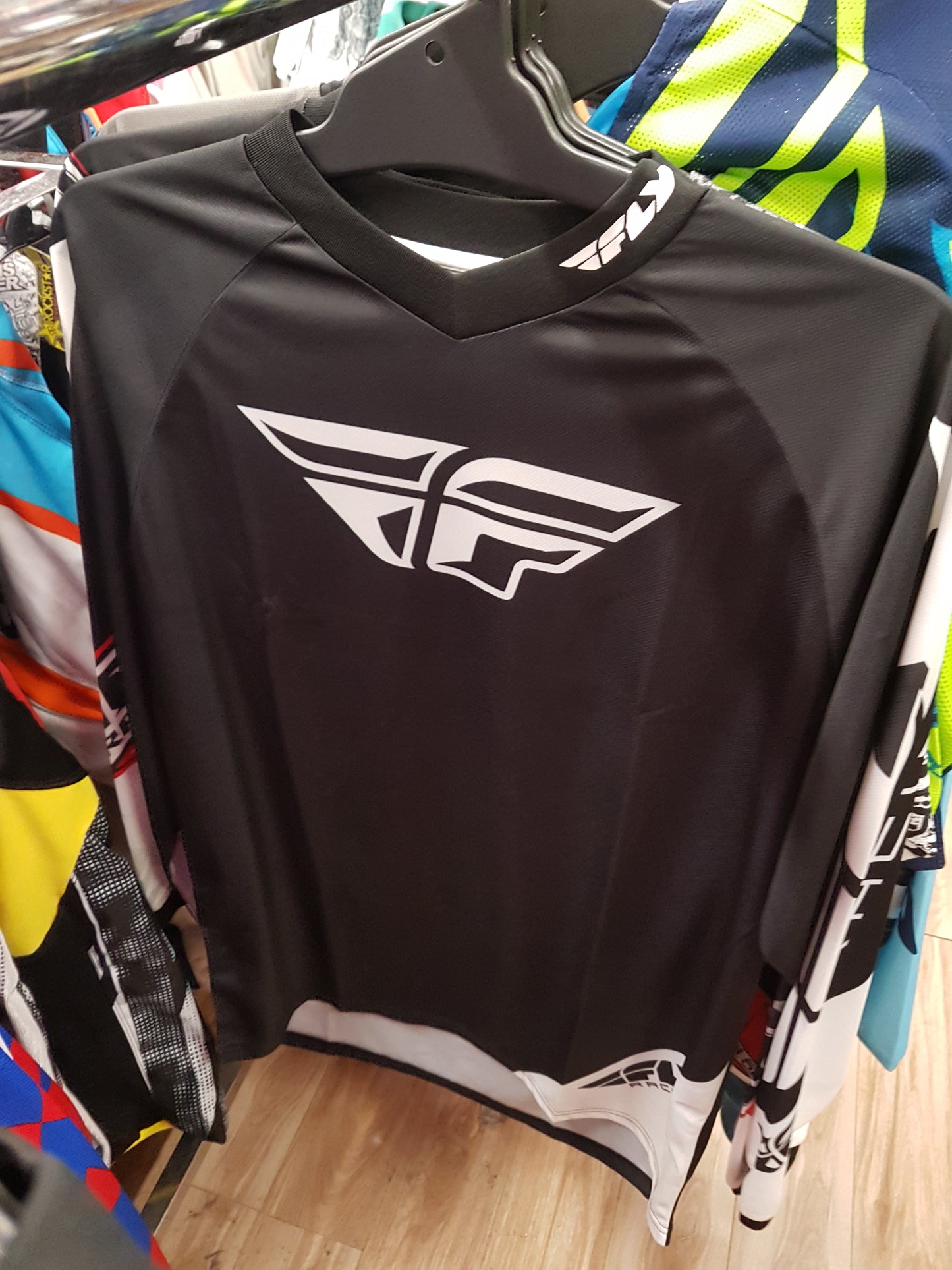 FLY RACING Adult Offroad Jersey - SALE - Size Mens Medium - Black white