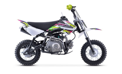 70cc Tiger Mini Revolution Mx bike Fluro
