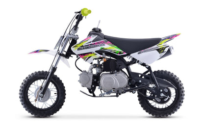 70cc Tiger Mini Revolution Mx bike Fluro