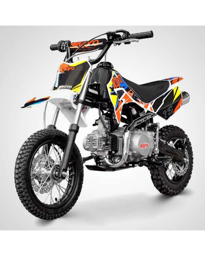 90cc Kayo Electric & Kick Start Dirt Bike Fluro