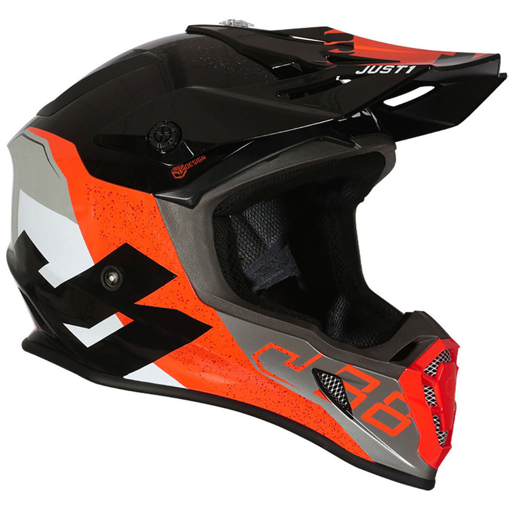 JUST 1 JUST1 adults mens womens offroad helmet - orange black Size LARGE 59-60cm