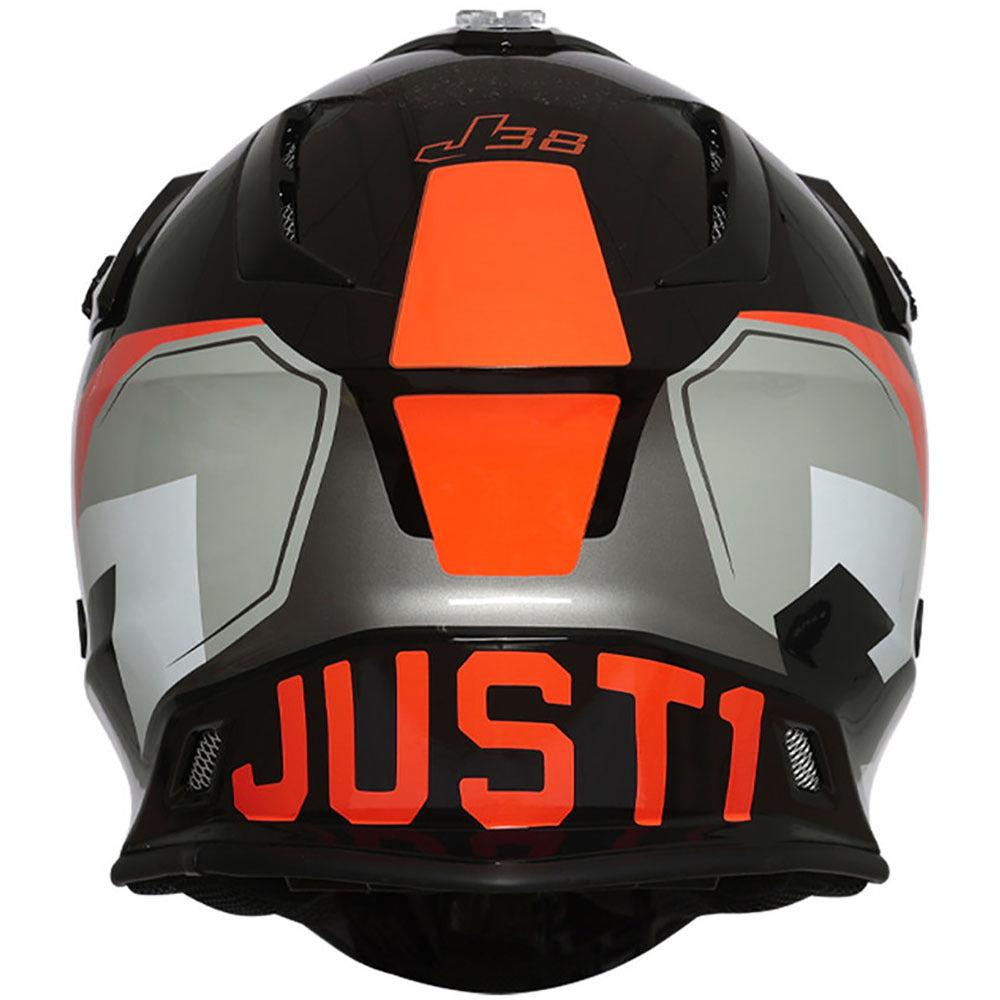 JUST 1 JUST1 adults mens womens offroad helmet - orange black Size LARGE 59-60cm