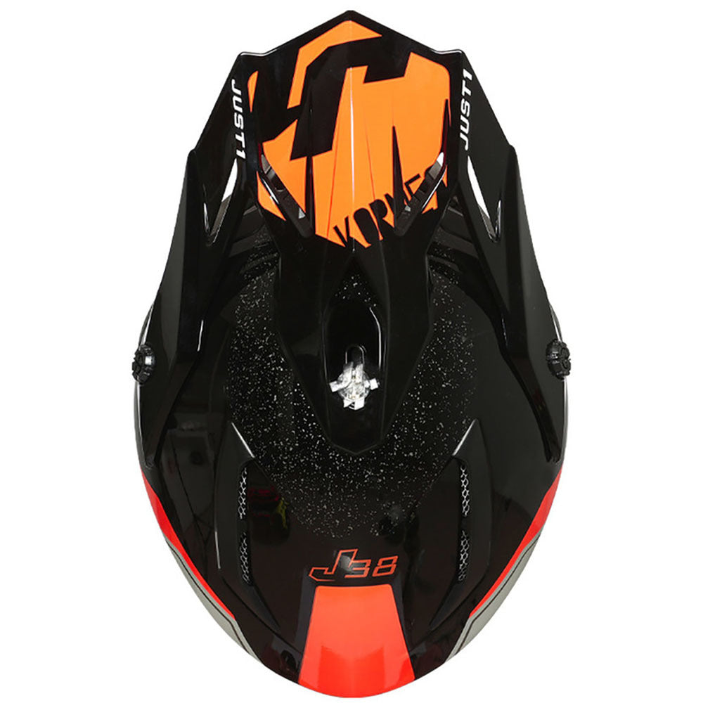 JUST 1 JUST1 adults mens womens offroad helmet - orange black Size LARGE 59-60cm