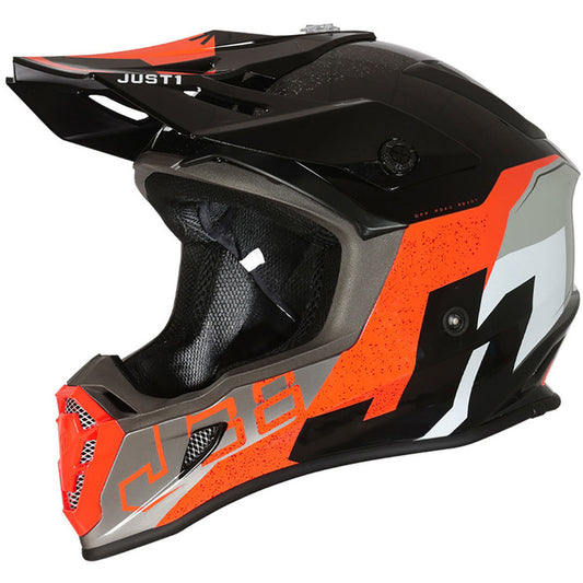 JUST 1 JUST1 adults mens womens offroad helmet - orange black Size LARGE 59-60cm