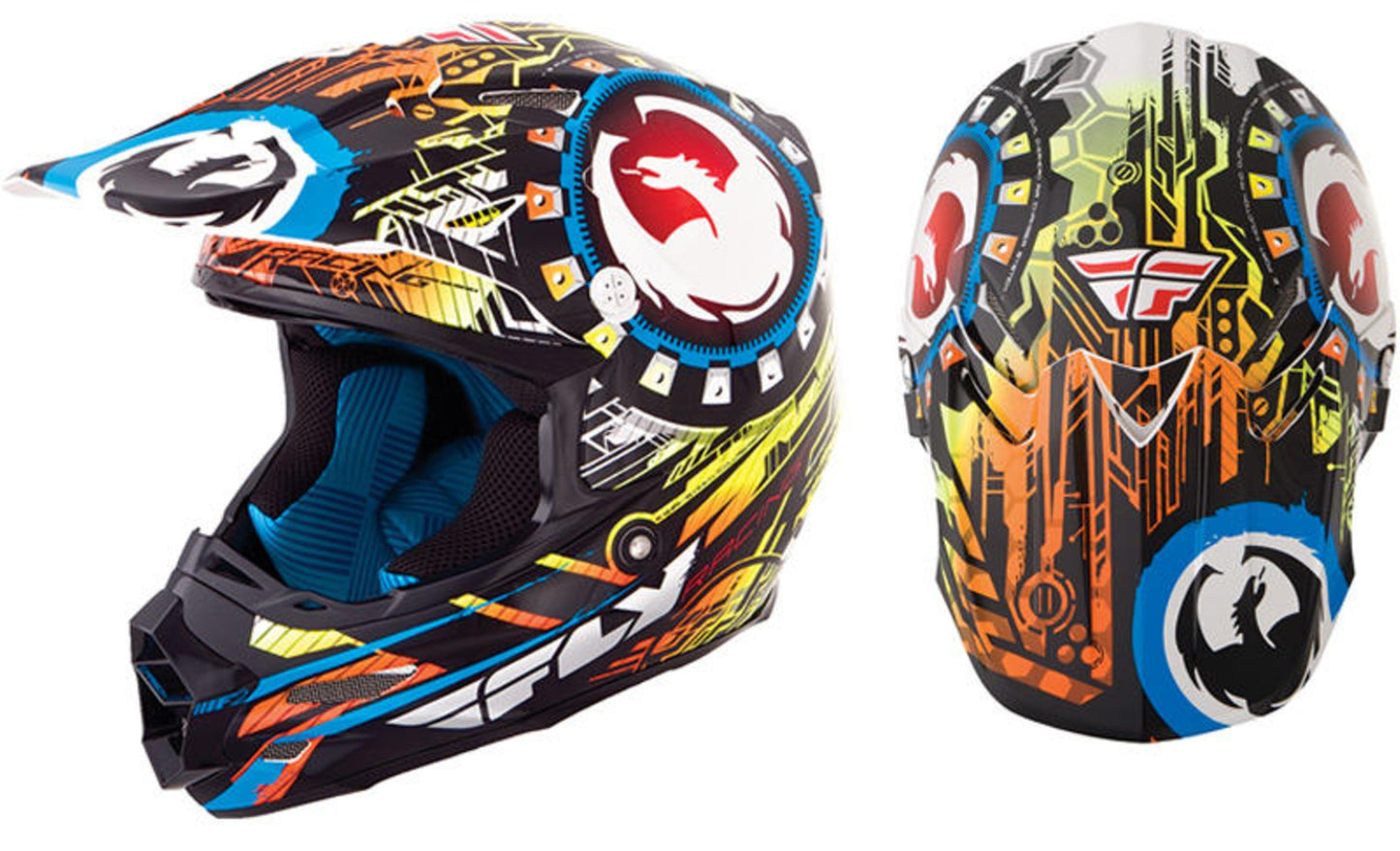 DRAGON FLY RACING adults mens womens offroad helmet - Size XS 53-54cm