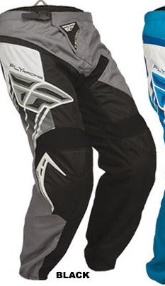 FLY RACING BMX MX offroad pants - SALE - Size 28" mens (boys 12/14/16) - Grey White Black