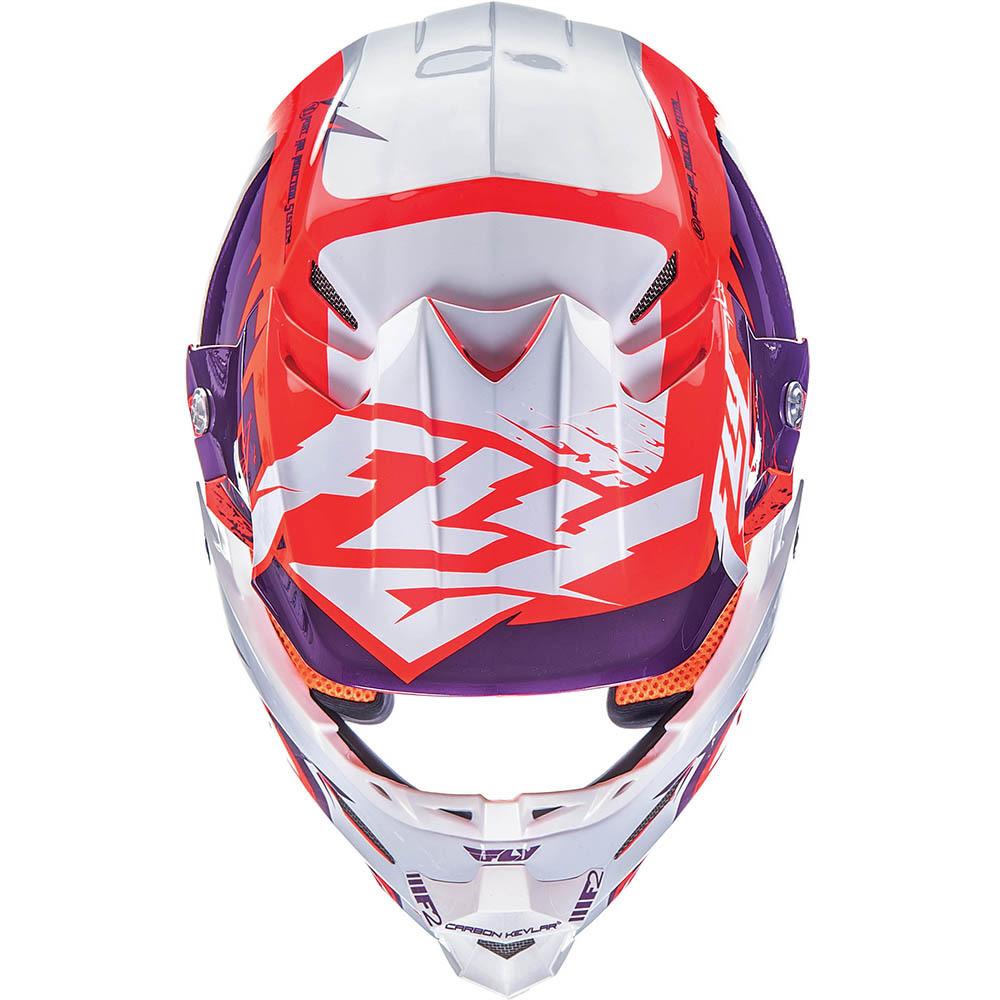 FLY RACING adults mens womens offroad helmet - Orange Purple White Size XL 61-62cm