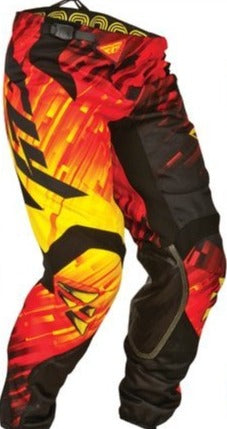 FLY RACING KINETIC MX BMX pants youth kids boys girls toddler Size 2/3 red orange yellow SALE