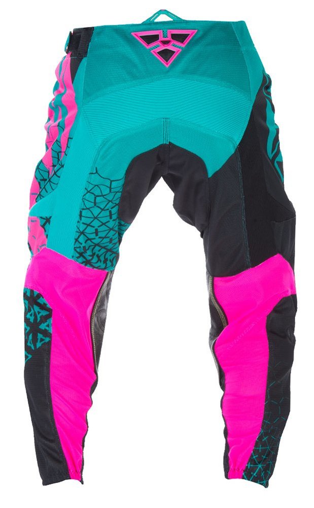 FLY KINETIC RACING BMX MX offroad mens pants - SALE - Size 34" - Teal Pink Black