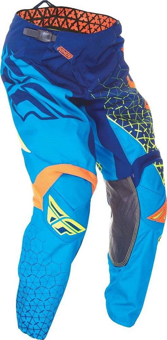 FLY RACING BMX MX offroad mens pants - SALE - Size 36" - Orange Blue Hi Vis Yellow