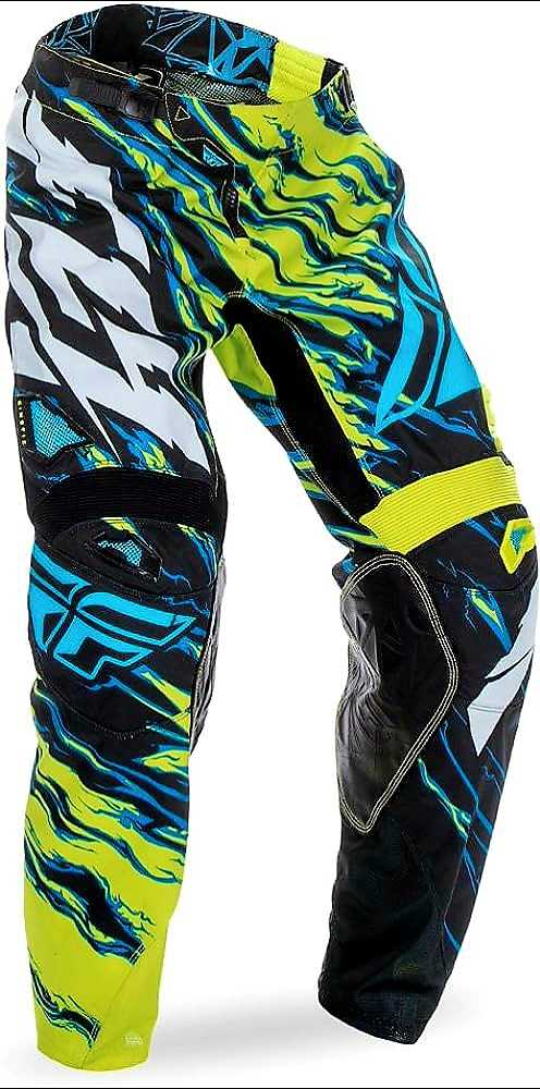 FLY RACING BMX MX offroad mens pants - SALE - Size 36" - Hi Vis Yellow Blue White Black