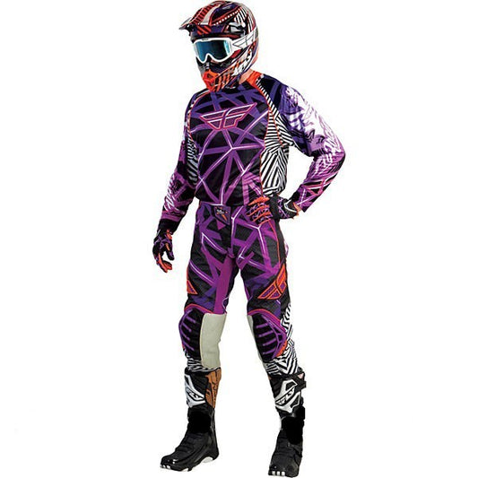 FLY RACING Adult Offroad Jersey - SALE - Size Mens Medium - Purple Neon Orange Black White