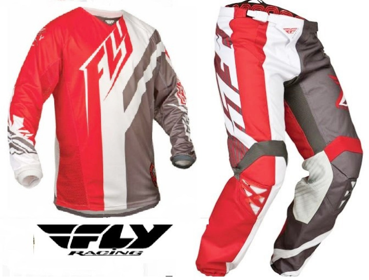 FLY RACING BMX MX offroad mens pants - SALE - Size 38" - Red Grey White only