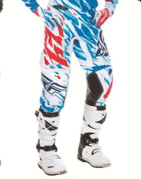 FLY RACING KINETIC MX BMX pants youth kids boys girls Size 20" (4) blue red white SALE