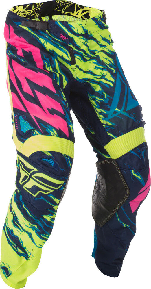 FLY RACING BMX MX offroad mens pants - SALE - Size 28" (boys girls 12/14/16 or womens) - Pink blue hi vis fluro