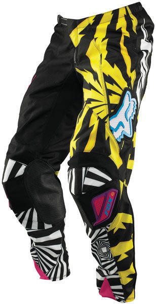 FOX RACING BMX MX offroad mens pants - SALE - Size 28" (boys 12/14/16) - Black yellow pink blue