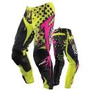 FOX RACING BMX MX offroad mens pants shorts - SALE - Size 36" - Black Acid Green Pink