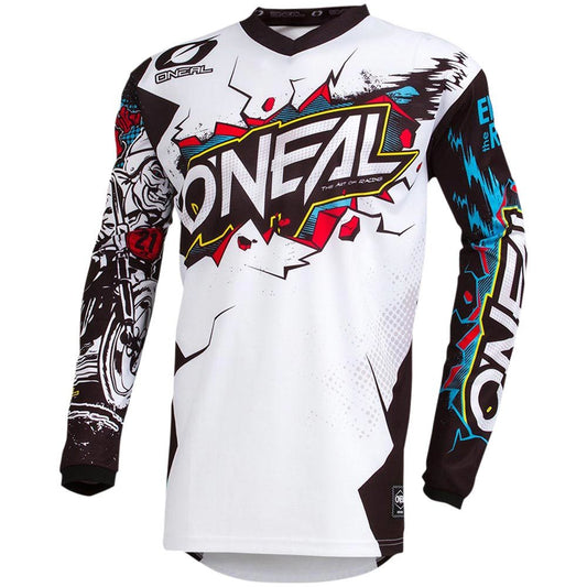 ONEAL RACING Adult Offroad Jersey - SALE - Size Mens Large - White black red blue yellow