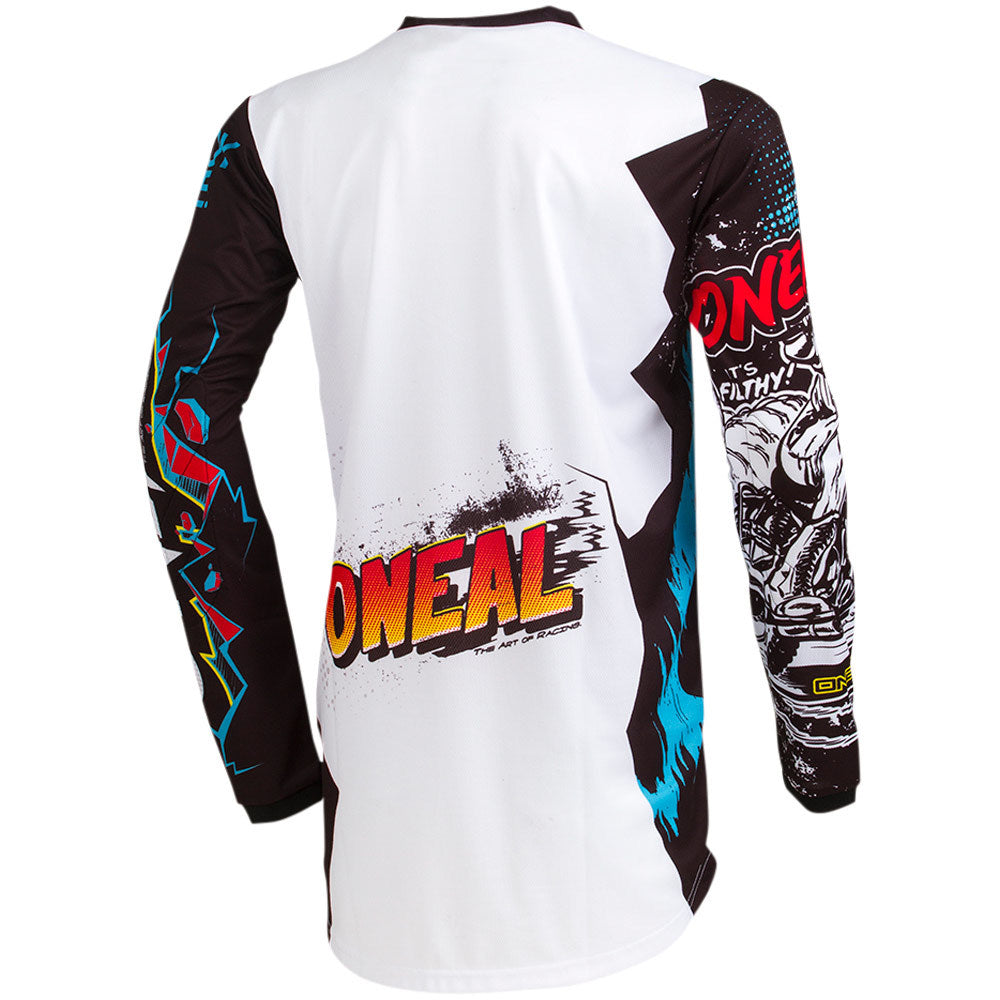 ONEAL RACING Adult Offroad Jersey - SALE - Size Mens Large - White black red blue yellow