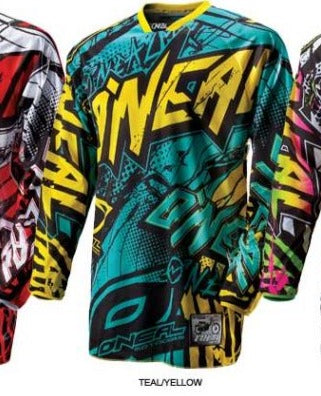 ONEAL RACING Adult Offroad Jersey - SALE - Size Mens Large - Teal Black Yellow