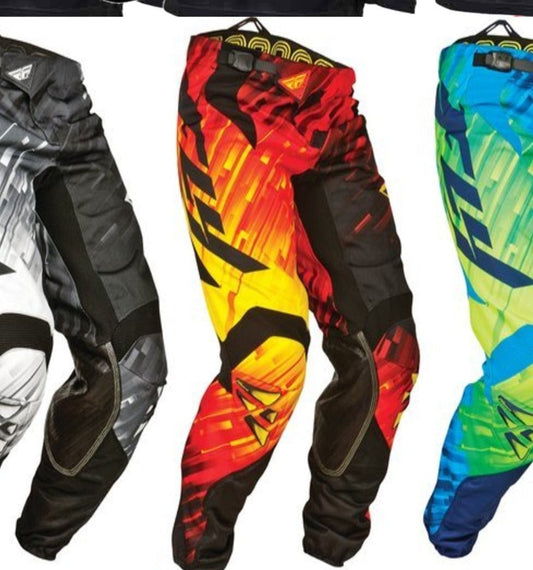 FLY RACING KINETIC BMX MX offroad mens pants - SALE - Size 36" - Red Yellow Orange Black