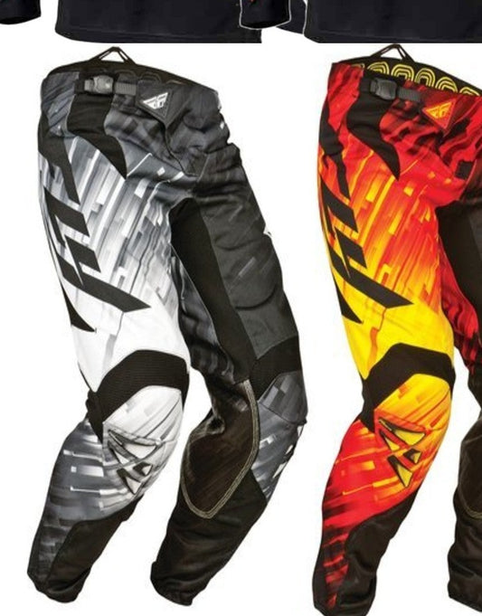 FLY RACING BMX MX offroad mens pants - SALE - Size 30" - Grey White Black