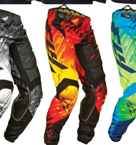 Copy of FLY RACING KINETIC BMX MX offroad mens pants - SALE - Size 34" - Red Yellow Orange Black