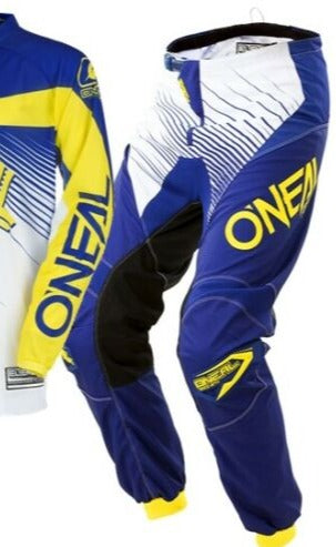 ONEAL RACING MX BMX pants youth kids boys girls toddler Size 4/5 SALE blue yellow white