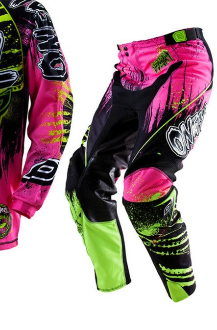 ONEAL RACING BMX MX offroad mens pants - SALE - Green Pink Black - Size 36"