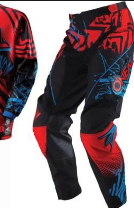 ONEAL RACING BMX MX offroad mens pants - SALE - Size 28" (boys 12/14/16) - Black cyan blue red