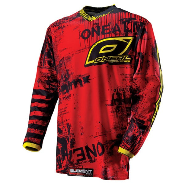 ONEAL RACING Adult Offroad Jersey - SALE - Size Mens Large - Red Black Yellow