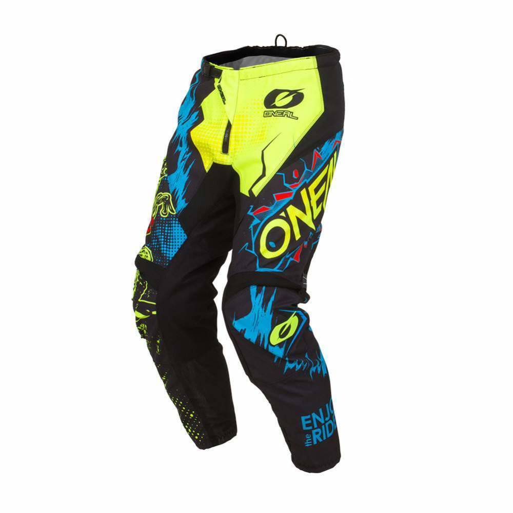 ONEAL RACING MX BMX pants youth kids boys girls toddler Size 4/5 SALE villain neon fluro yellow