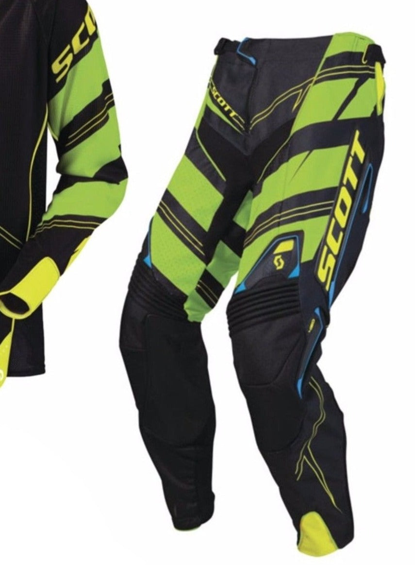 SCOTT RACING BMX MX offroad mens pants - SALE - Size 30" - Black Green Yellow