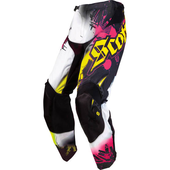 SCOTT RACING BMX MX offroad mens pants - SALE - Size 36" - Black Hi Vis Yellow Pink