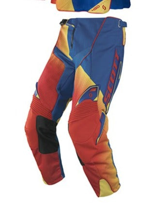 SCOTT RACING Premium BMX MX offroad mens pants - SALE - Size 36" - Blue Red Yellow